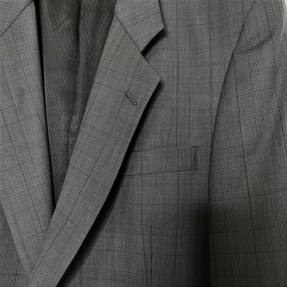 Hart Schaffner and Marx ZCMI Mens Sports Coat 40R Wool Gray Plaid - Picture 3 of 8